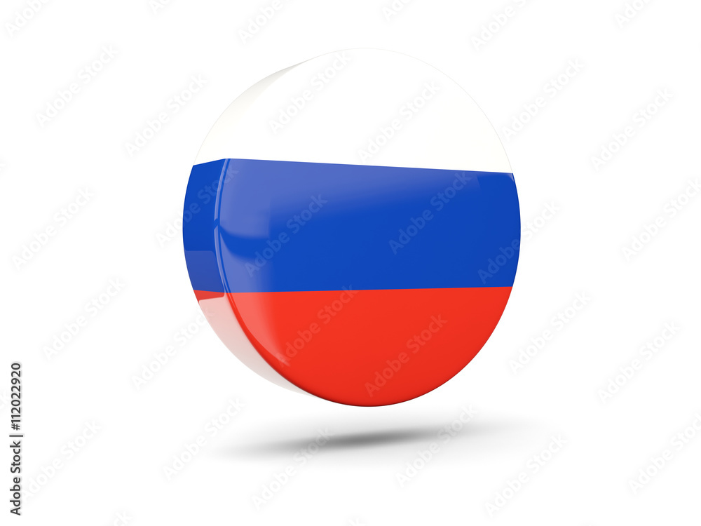 Round icon with flag of russia Round icon with flag of russia