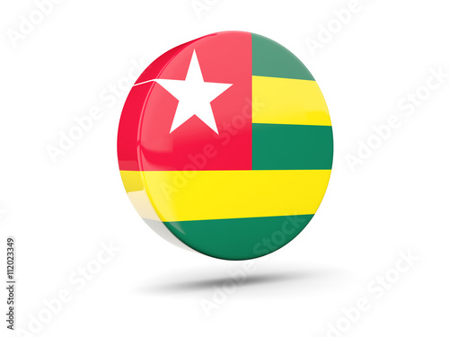 Round icon with flag of togo