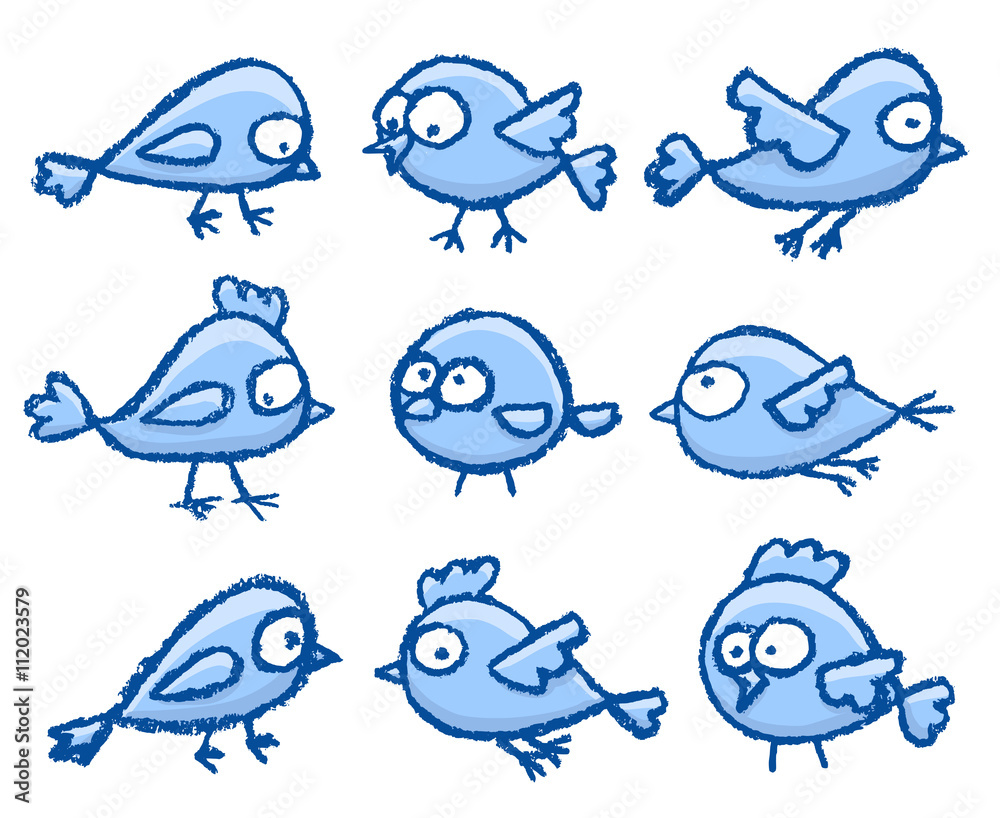 Fototapeta premium Cute little birds
