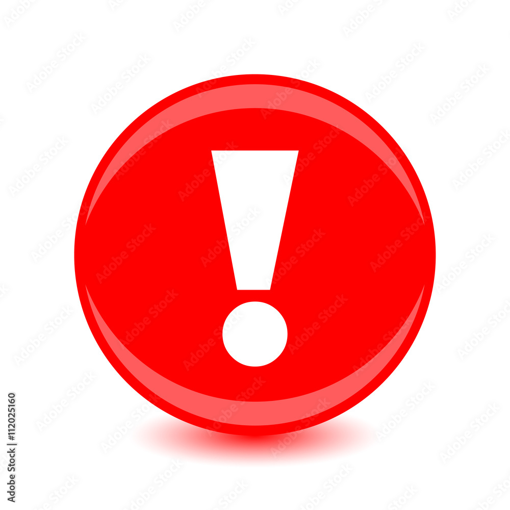A red icon with an exclamation point A red icon with an exclamation point