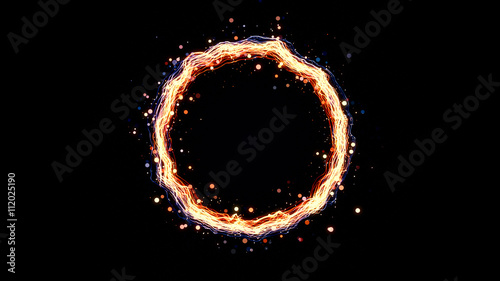 glowing particle ring