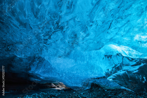 An amazing glacial ice cave in Iceland