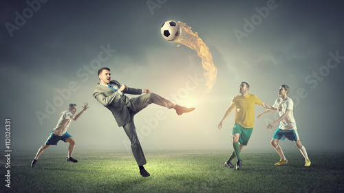 Businessman play ball © Sergey Nivens