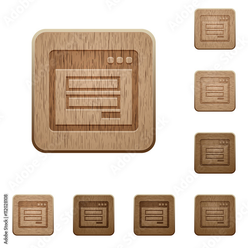 Login window wooden buttons