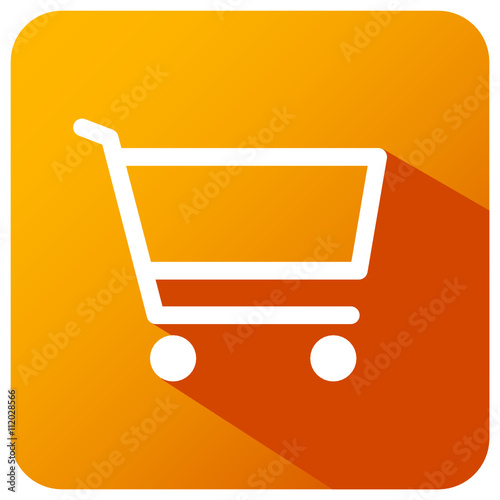 Onlineshop Einkaufswagen Button Orange