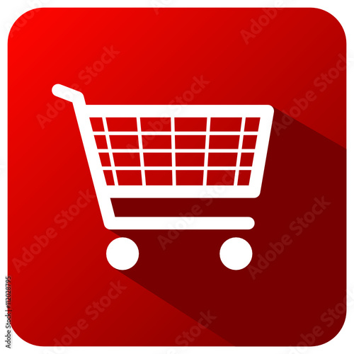 Onlineshop Einkaufswagen Button Rot