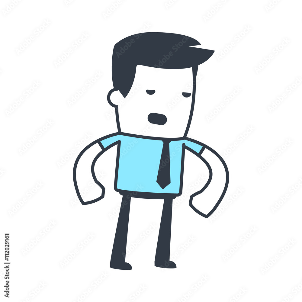 Funny Character Businessman Line art style Funny Character Businessman Line art style