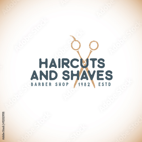 color barber shop sign template.