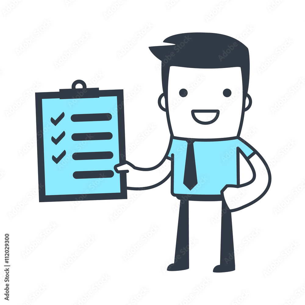 Funny Character Businessman Line art style Funny Character Businessman Line art style
