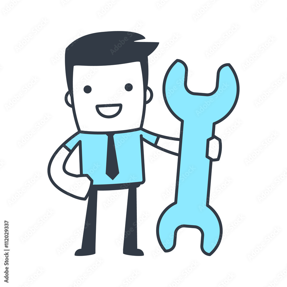 Funny Character Businessman Line art style Funny Character Businessman Line art style