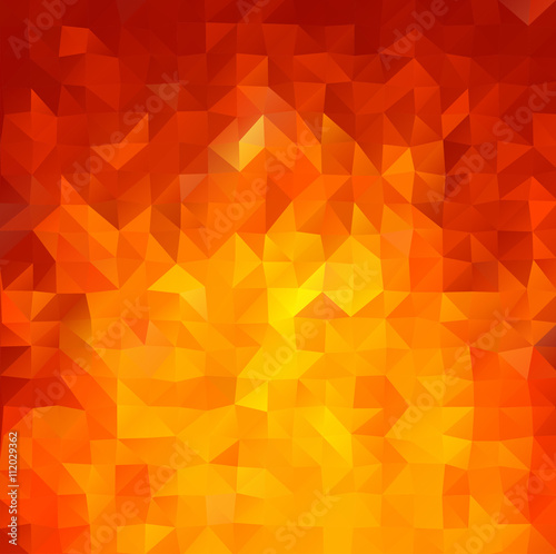 Shiny Red Vector. Abstract mosaic background with triangles shapes.