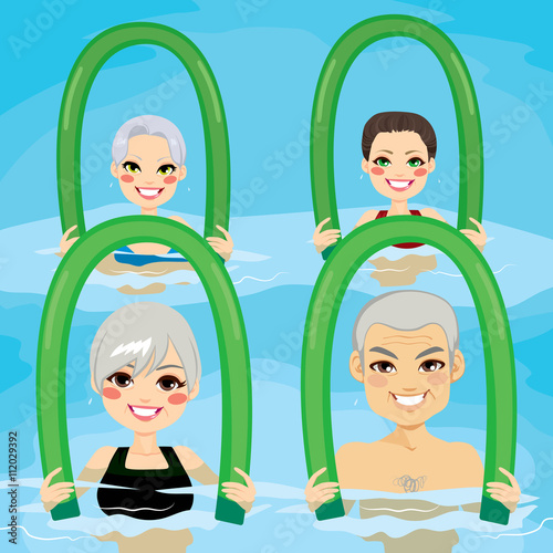 Small group of senior peopl...