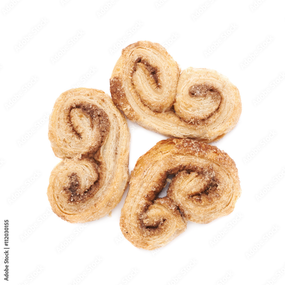 Pile of cookies isolated over the white background Pile of cookies isolated over the white background
