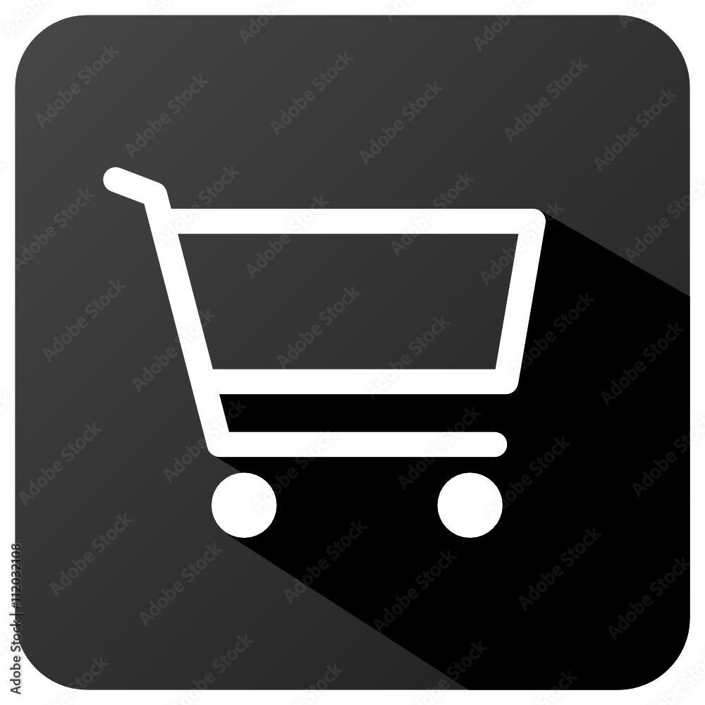 Shopping Einkaufswagen Button Schwarz Shopping Einkaufswagen Button Schwarz