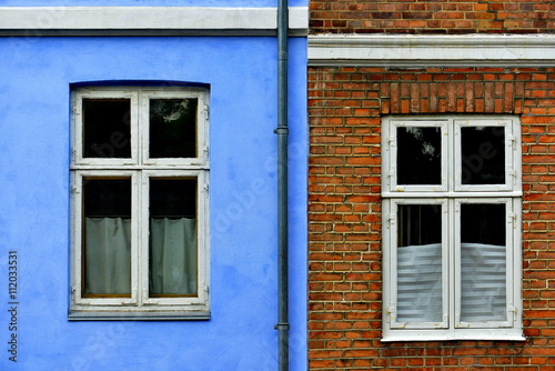 Typical colorful houses in Denmark 