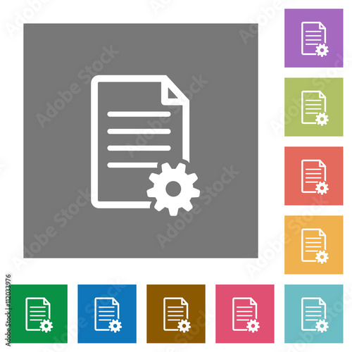 Document setup square flat icons