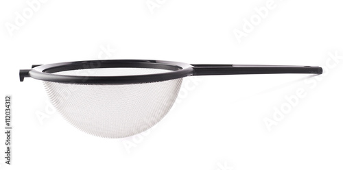 Fotografie Single sieve colander over white isolated background