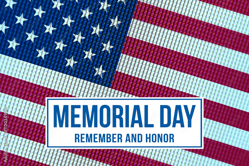 Memorial Day on American flag background Memorial Day on American flag background
