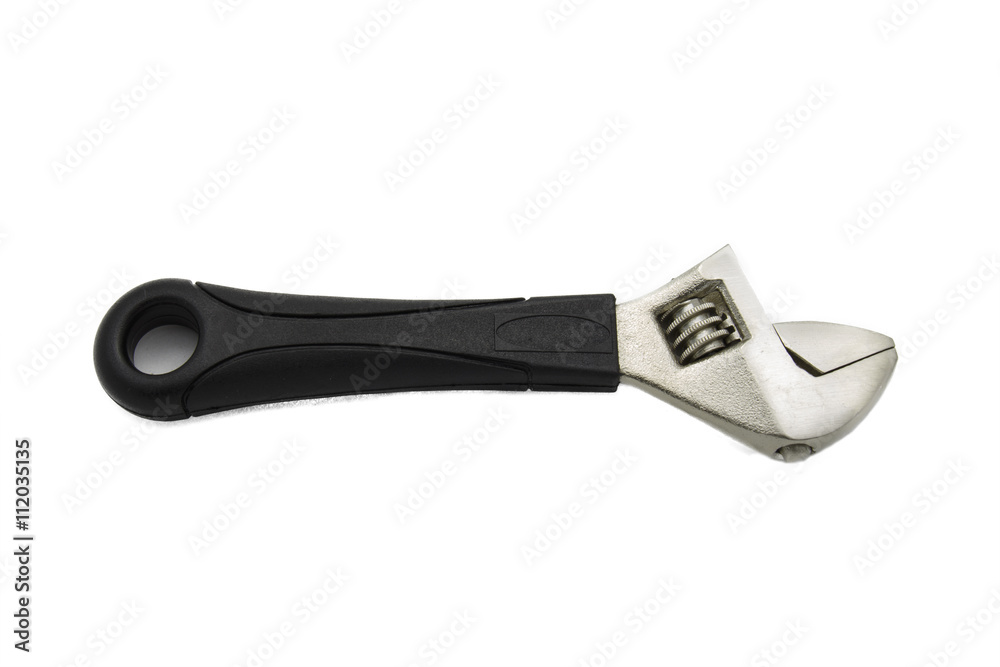 adjustable spanner (monkey wrench) isolated on white background adjustable spanner (monkey wrench) isolated on white background