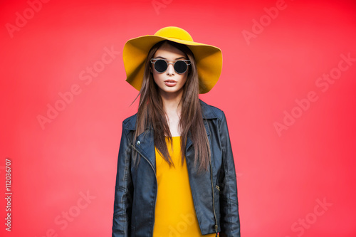 Young girl posing by the color wall © Natalia Chircova