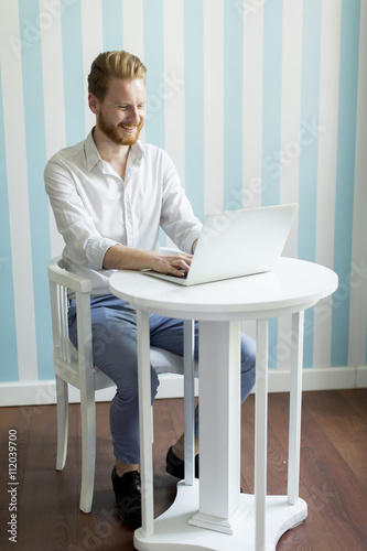 Man with a laptop