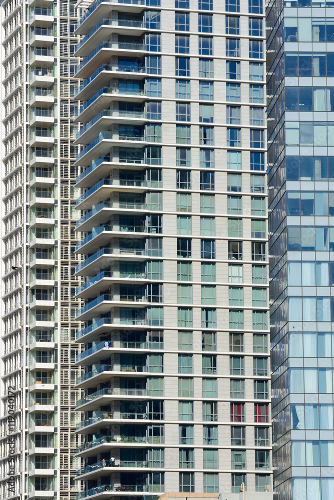 Fototapeta premium Big modern living building in Tel Aviv. 