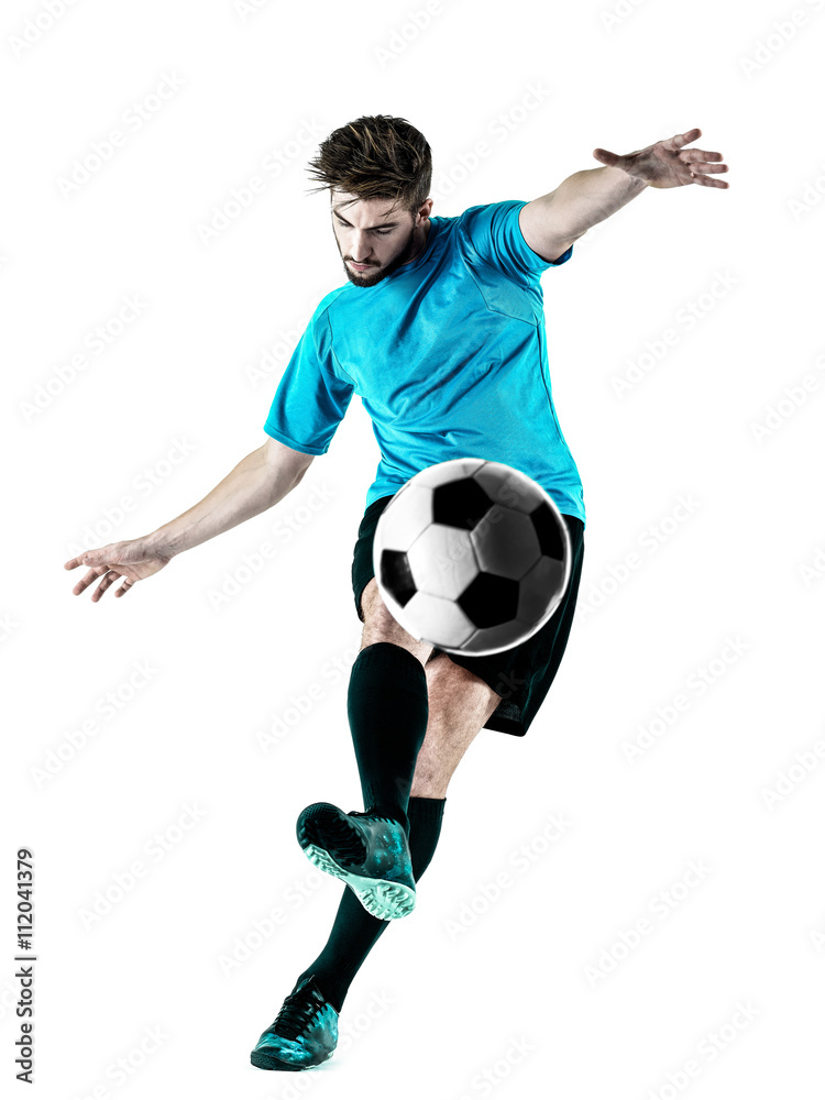 Fototapeta premium Soccer player Man Isolated