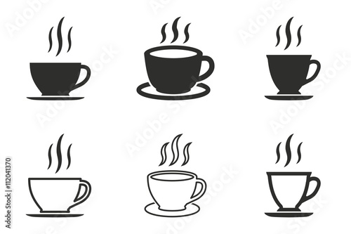 Coffee cup icon set