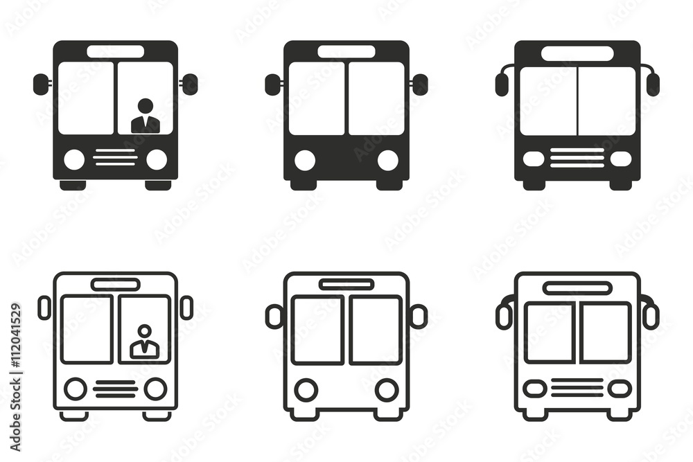 Bus icon set Bus icon set