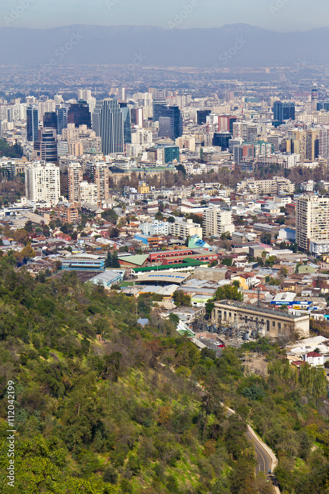 Fototapeta premium Santiago city view