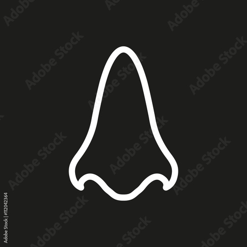 Nose - vector icon.