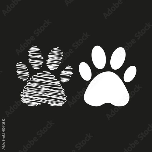 Paw - vector icon.