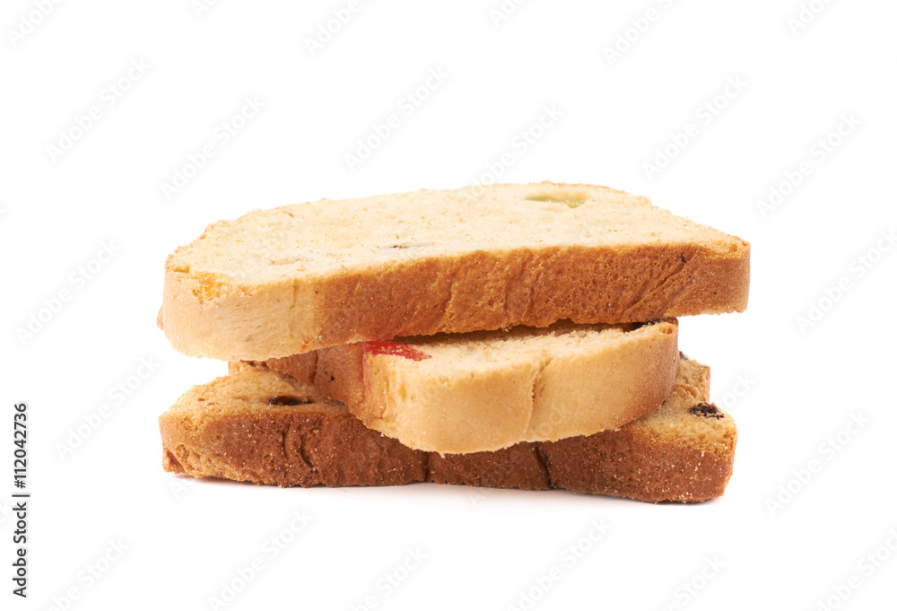 Stack of rusks isolated over the white background Stack of rusks isolated over the white background