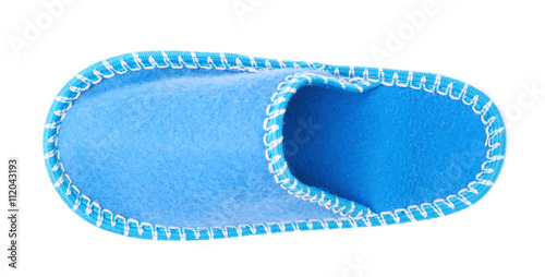 Foto Single house slipper isolated over white background