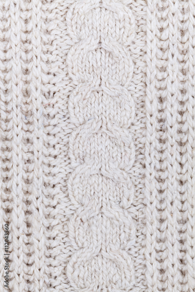White knitting wool texture