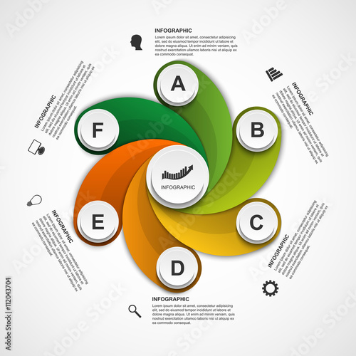 Abstract options infographics design template. Vector illustration.