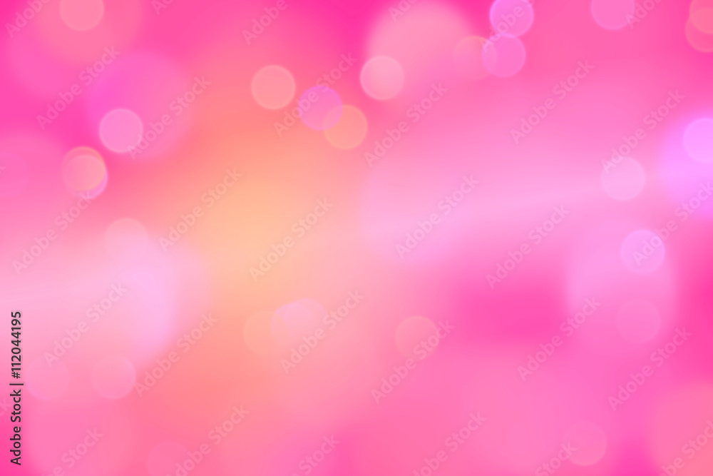 intense fresh bokeh effects with beam of light in shades of pink, orange and white