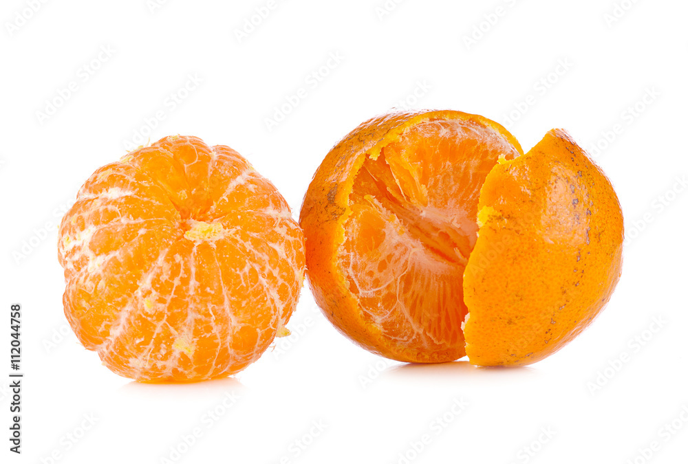 Tangerine isolated on the white background . Tangerine isolated on the white background .
