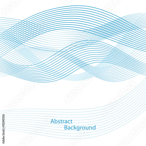 Abstract wavy background. Linear design. Vector illustration. 