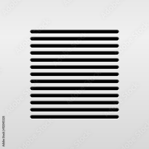 Abstract audio speaker template, dynamic with perforated grill pattern and white background for design elements, web, prints, apps, UI. Vector illustration.