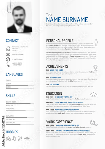 creative minimalist cv / resume template