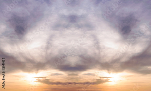 Fototapeta Naklejka Na Ścianę i Meble -  Sky with cloud storm and color of the sunset