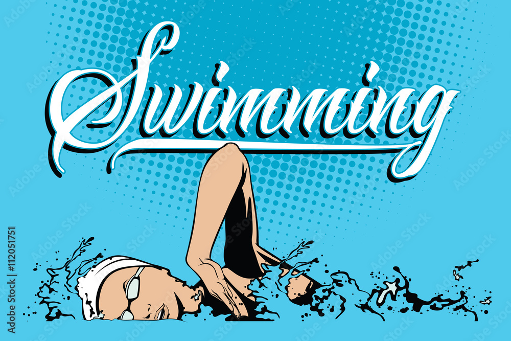 Summer kinds of sports. Swimming