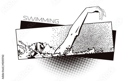 Summer kinds of sports. Swimming