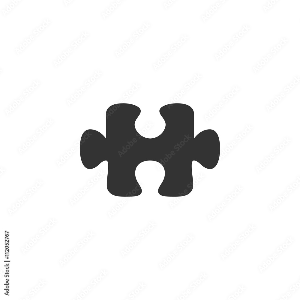 Puzzle Icon. Vector logo on white background Puzzle Icon. Vector logo on white background
