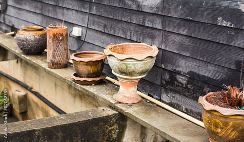 Classic ceramic huge pots outdoor