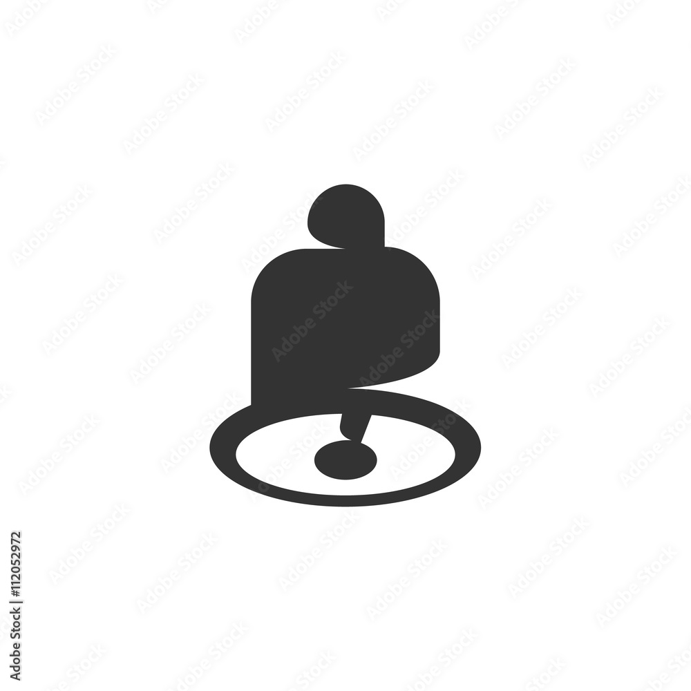 Bell Icon. Vector logo on white background Bell Icon. Vector logo on white background