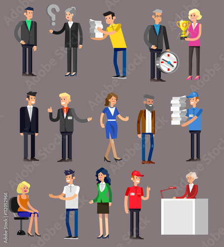 Vector detailed characters people, business