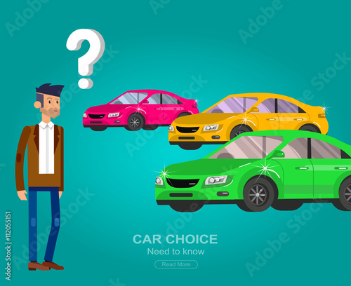 design concept of choice and buying a car