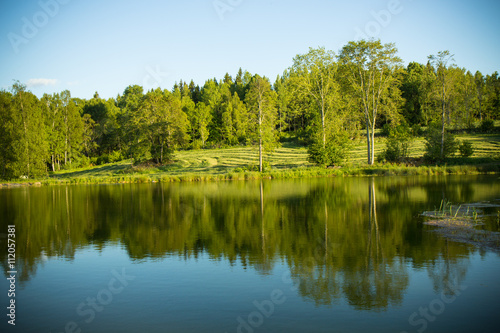 beautiful lake landscape in Sweden